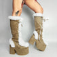 Furry Platform Boots