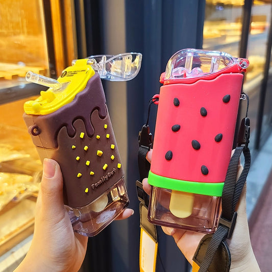 Dessert Water Bottle with Straw