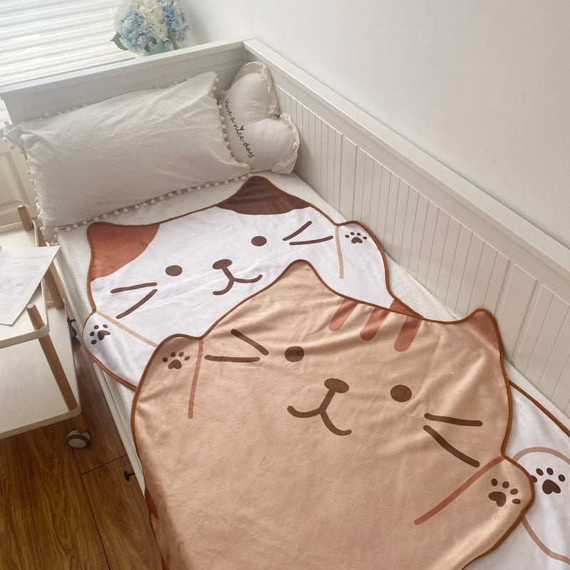 Cute Cat Flannel Blanket